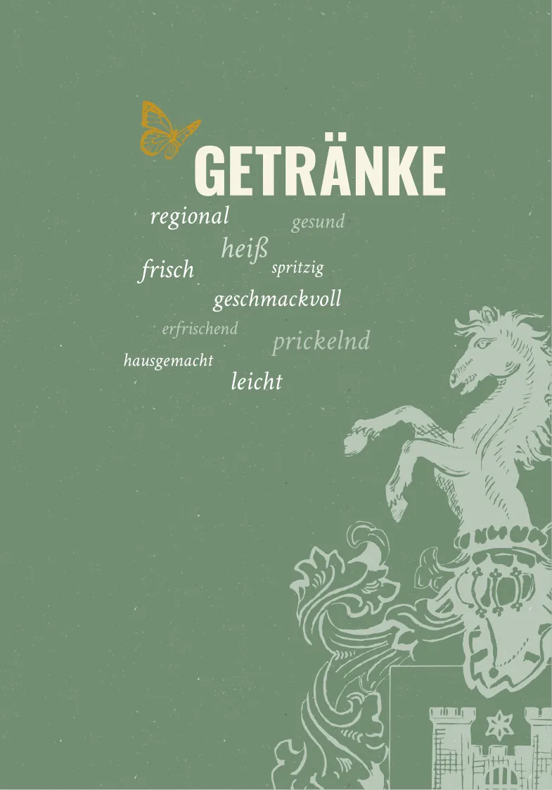 Getränkekarte Seite 1